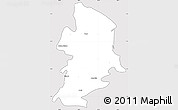 Silver Style Simple Map of Metlatonoc, cropped outside