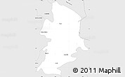 Silver Style Simple Map of Metlatonoc