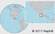 Gray Location Map of Mochitlan, highlighted parent region, within the entire country