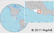 Gray Location Map of Mochitlan, highlighted parent region