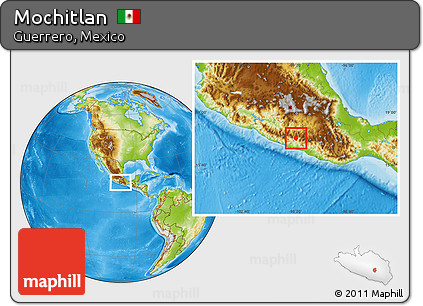 Physical Location Map of Mochitlan