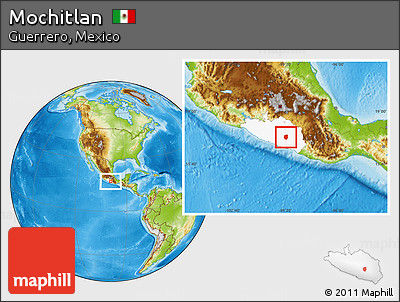 Physical Location Map of Mochitlan, highlighted parent region