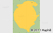 Savanna Style Simple Map of Mochitlan, single color outside