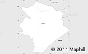 Silver Style Simple Map of Olinala