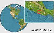 Satellite Location Map of Quechultenango