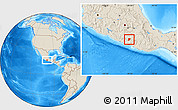 Shaded Relief Location Map of Quechultenango