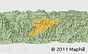 Savanna Style Panoramic Map of Quechultenango