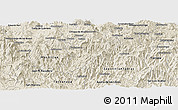 Shaded Relief Panoramic Map of Quechultenango