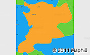 Political Simple Map of Quechultenango