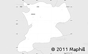 Silver Style Simple Map of Quechultenango