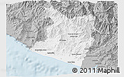 Gray 3D Map of Tecpan de Galeana