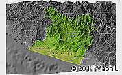 Satellite 3D Map of Tecpan de Galeana, desaturated