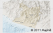 Shaded Relief 3D Map of Tecpan de Galeana, lighten
