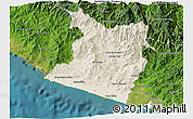 Shaded Relief 3D Map of Tecpan de Galeana, satellite outside