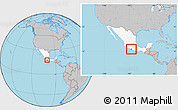 Gray Location Map of Tecpan de Galeana, highlighted country, within the entire country