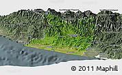 Satellite Panoramic Map of Tecpan de Galeana, semi-desaturated