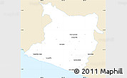 Classic Style Simple Map of Tecpan de Galeana, single color outside