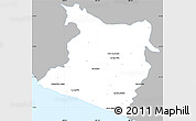 Gray Simple Map of Tecpan de Galeana, single color outside