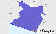 Political Simple Map of Tecpan de Galeana, single color outside, borders and labels