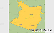 Savanna Style Simple Map of Tecpan de Galeana, cropped outside