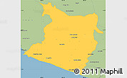 Savanna Style Simple Map of Tecpan de Galeana