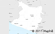 Silver Style Simple Map of Tecpan de Galeana