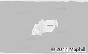 Gray 3D Map of Alfajayucan, single color outside