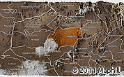 Physical 3D Map of Alfajayucan, semi-desaturated