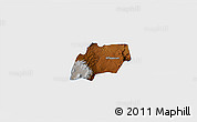 Physical 3D Map of Alfajayucan, single color outside