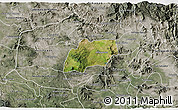 Satellite 3D Map of Alfajayucan, semi-desaturated