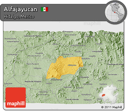 Savanna Style 3D Map of Alfajayucan