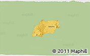 Savanna Style 3D Map of Alfajayucan, single color outside