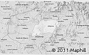 Silver Style 3D Map of Alfajayucan