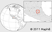 Blank Location Map of Alfajayucan, highlighted country