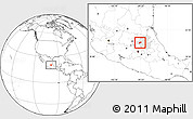 Blank Location Map of Alfajayucan, highlighted parent region