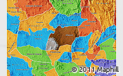 Physical Map of Alfajayucan, political outside