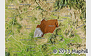 Physical Map of Alfajayucan, satellite outside