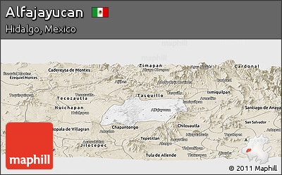 Classic Style Panoramic Map of Alfajayucan