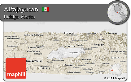 Classic Style Panoramic Map of Alfajayucan