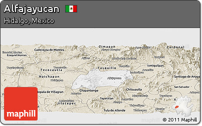 Classic Style Panoramic Map of Alfajayucan