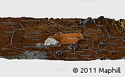 Physical Panoramic Map of Alfajayucan, darken