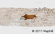 Physical Panoramic Map of Alfajayucan, lighten