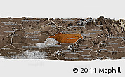 Physical Panoramic Map of Alfajayucan, semi-desaturated