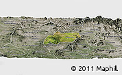 Satellite Panoramic Map of Alfajayucan, semi-desaturated