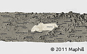 Shaded Relief Panoramic Map of Alfajayucan, darken