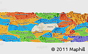 Shaded Relief Panoramic Map of Alfajayucan, political outside