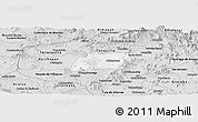 Silver Style Panoramic Map of Alfajayucan