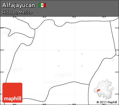 Blank Simple Map of Alfajayucan, no labels
