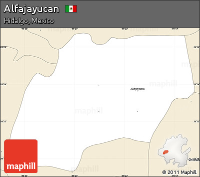 Classic Style Simple Map of Alfajayucan