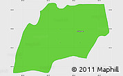 Political Simple Map of Alfajayucan, single color outside